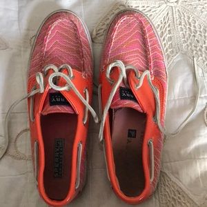 Pink Sperry shoes. Size 7